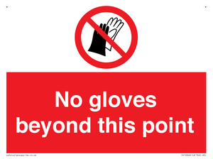 No gloves beyond this point